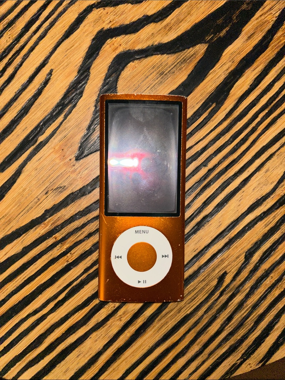 Apple Orange iPod Nano with White Click Wheel
